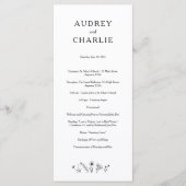 Wildflower Wedding Programme Programma (Voorkant)