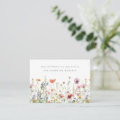 Wildflower Wedding Registry Informatiekaartje (Staand voorkant)