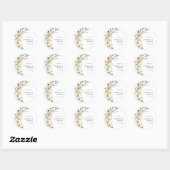 Wildflower Wedding Ronde Sticker (Vel)
