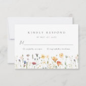 Wildflower Wedding RSVP Card (Devant)