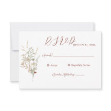 Wildflower Wedding RSVP-kaart