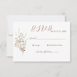 Wildflower Wedding RSVP-kaart RSVP Kaartje