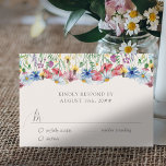 Wildflower Wedding Rustic Country Flower RSVP Card<br><div class="desc">Carte rsvp de mariage fleur sauvage avec des fleurs sauvages aquarelles. Ce design botanique rustique de campagne a une jolie frontière de fleurs sauvages, y compris la marguerite cornflower conflower buttercup et le trèfle. Un élégant fleuri moderne avec un thème de jardin bohème et girly. Veuillez naviguer dans mon magasin...</div>