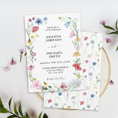 Wildflower Wedding Rustic Floral Kaart
