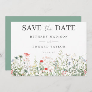 Wildflower Wedding Save The Date