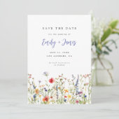 Wildflower Wedding Save The Date (Debout devant)