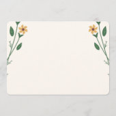 Wildflower Wedding Save the Date Card (Achterkant)