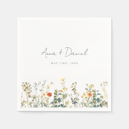 Wildflower Wedding Servet (Voorkant)