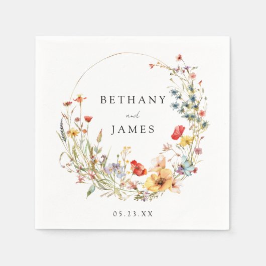 Wildflower Wedding Servet (Voorkant)