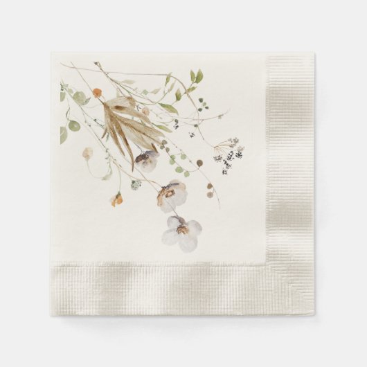 Wildflower Wedding Shower Napkins Servet (Voorkant)