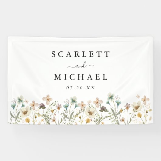 Wildflower Wedding Spandoek (Horizontaal)