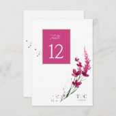 Wildflower Wedding Table No. Fuchsia ID954 Kaart (Voorkant / Achterkant)