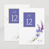 Wildflower Wedding Texture Table No. Peri ID954 Kaart (Voorkant / Achterkant)