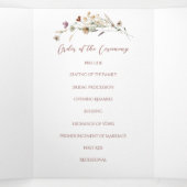 Wildflower Wedding Trifold Letter Fold Programma (Binnenkant midden)