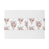 Wildflower Wedding Uitnodigingen Wikkel (Achterkant Voorbeeld)