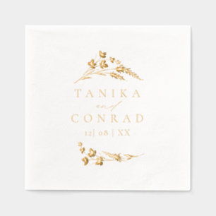 Wildflower Wedding Waterverf Namen ID954 Folie Servetten