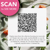 Wildflower Wedding Website RSVP-kaart met QR-code Kaart