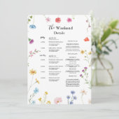 Wildflower Wedding weekend route Tijdlijn Kaart (Staand voorkant)