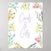 Wildflower Weide Kaarten en Cadeaus Poster (Voorkant)