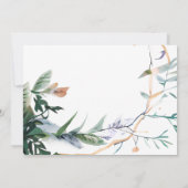 Wildflower Whimsical Boho Greenery Wedding Save The Date (Achterkant)