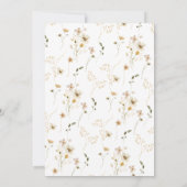 Wildflower Whimsical Boho Moderne Koppels Douche Kaart (Achterkant)