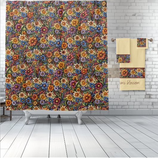 Wildflower Whimsy Douchegordijn