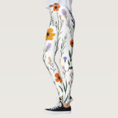 Wildflower Whimsy – Zachte weide Patroon Leggings (Links)
