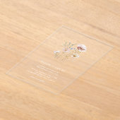 Wildflower Whispers Acryl Huwelijksuitnodiging Acryl Uitnodigingen (Laagn)