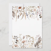 Wildflower Wild en Eervolle Verjaardag Uitnodiging (Achterkant)