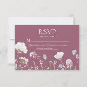 Wildflower Wild Flower Floral Wedding RSVP Card (Devant)