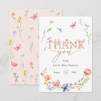 Wildflower Wild & Onederful 1e Verjaardag Bedankt