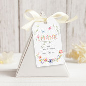 Wildflower Wild & Onederful 1e Verjaardag Bedankt Cadeaulabel