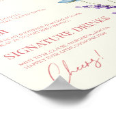 Wildflower Wilde Bloem Bloemen Bruiloft Bar Teken Poster (Hoek)