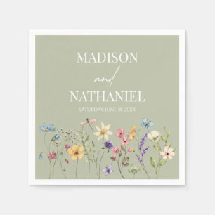 Wildflower Wilde Bloem Bloemen Tuin Bruiloft Servet