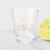 Wildflower Wilde Bloem Bloemen Tuin Bruiloft Shot Glas (Achterkant)