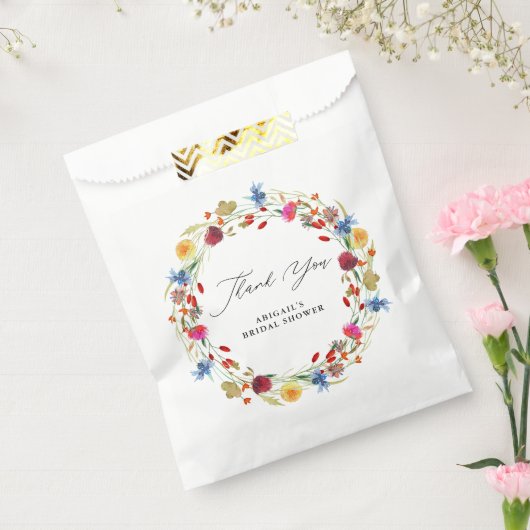 Wildflower Wreath Vrijgezellenfeest Custom Dank u Bedankzakje (Gezegeld)