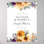 Wildflower zonnebloem koppels Vrijgezellenfeest te Poster (Voorkant)