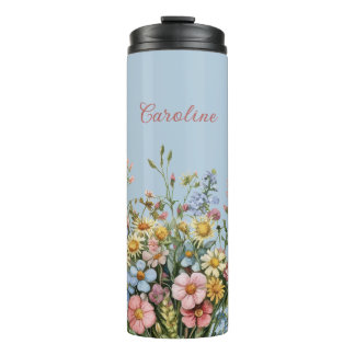 Wildflowers & Add your name Thermal Tumbler Thermosbeker