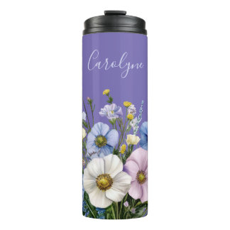 Wildflowers & Add your name  Thermosbeker