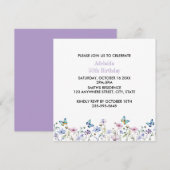 Wildflowers and Butterflies Birthday Kaart (Voorkant / Achterkant)