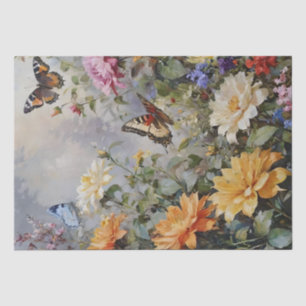 Wildflowers and Butterflies Decoupage Tissue Paper Tissuepapier