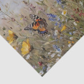 Wildflowers and Butterflies Decoupage Tissue Paper Tissuepapier (Detail)