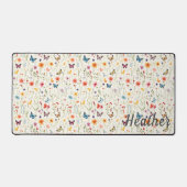 Wildflowers and Butterflies Monogram Bureaumat (Voorkant)
