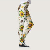 Wildflowers And Natural Seamless Pattern Leggings (Rechts)
