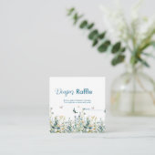 Wildflowers baby shower luierverloting informatiekaartje (Staand voorkant)