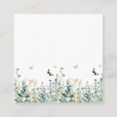Wildflowers baby shower luierverloting informatiekaartje (Achterkant)