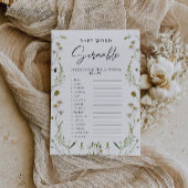 Wildflowers Baby shower spel – Word scramble Kaart