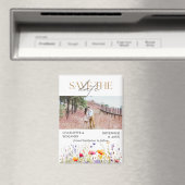 Wildflowers Bewaar de trouwdatum Magneet (Insitu (Vaatwasser))