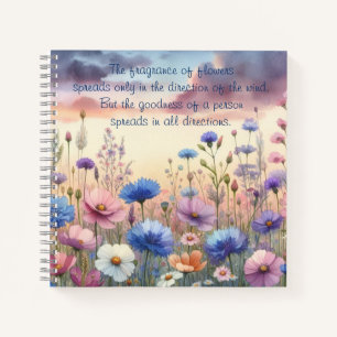 Wildflowers bij Dusk & Quote Notitieboek