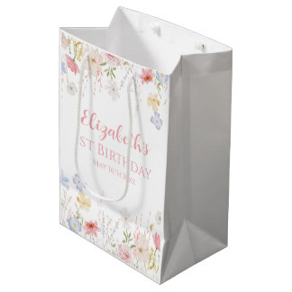 WILDFLOWERS Birthday party Medium Cadeauzakje